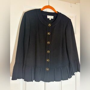 St. John Black Jacket with Gold Accents